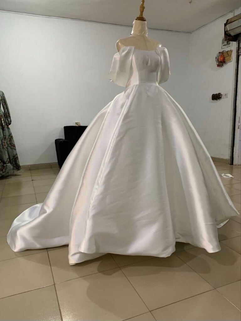 Royal Satin Wedding Gown